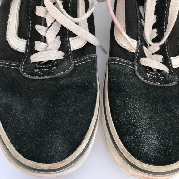 Vans men’s tennis shoes black/white size 8.5 - Picture 4 of 12